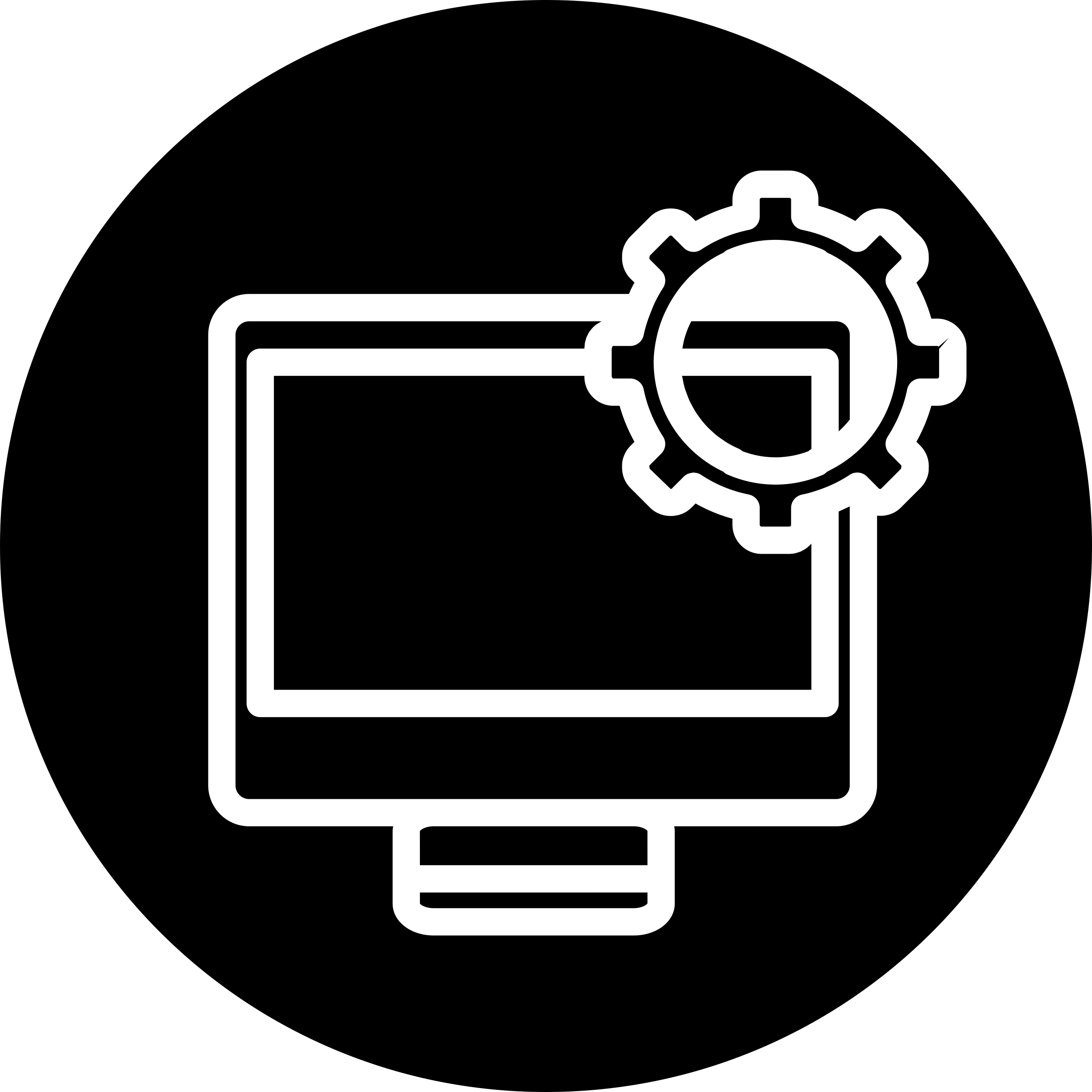 Computer Setting Outline Interface Symbol In A Circle Sticker Svg Vector Free Vectors